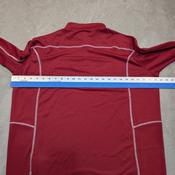 Columbia Golf Men's L Utah Utes Red Performance 1/4 Zip Golf Performance Stripes - Picture 8 of 9